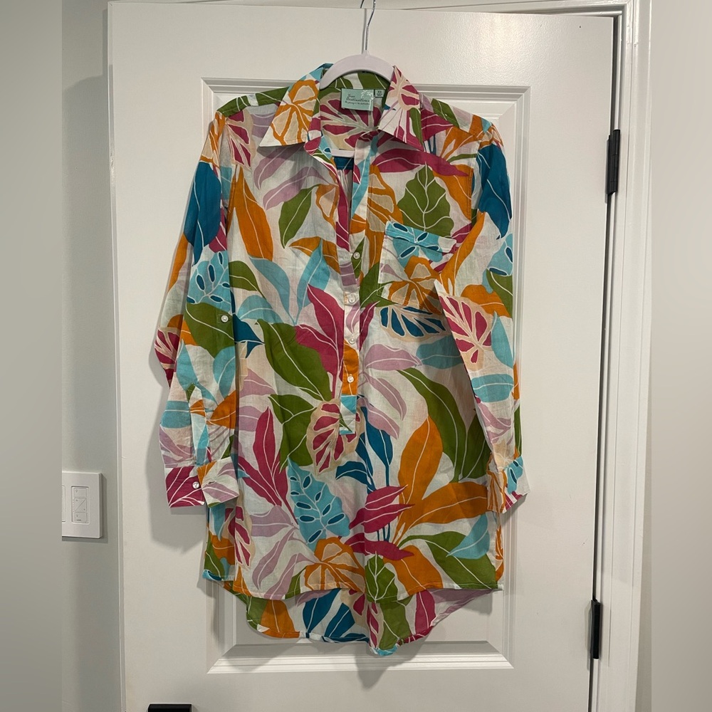 True Destinations kaftan beach shirt